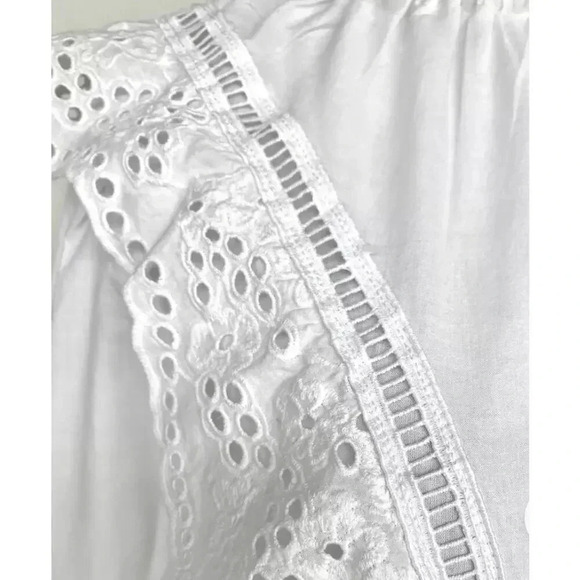 Allsaints Aislyn Broiderie Eyelet White Dress Trendy Size 00 - Picture 3 of 16